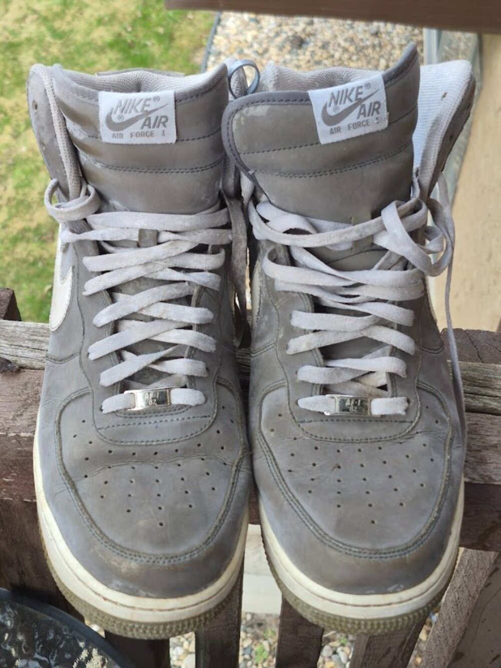 Nike Air Force 1 high tops Size 13 gray